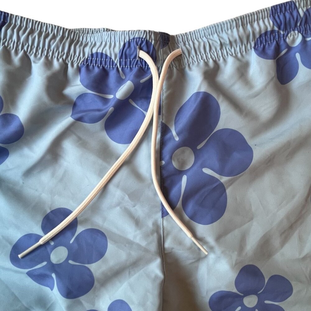 PACSUN swim trunks blue daisy print shorts Large - Picture 5 of 15